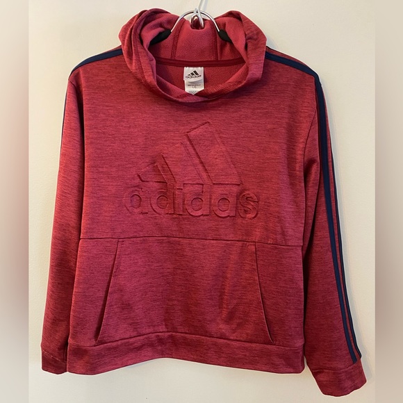 Red Adidas hoodie - Picture 1 of 4